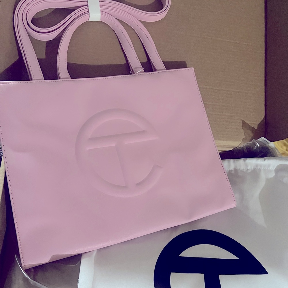 Pink Telfar bag Authentic Medium Size laptop bag